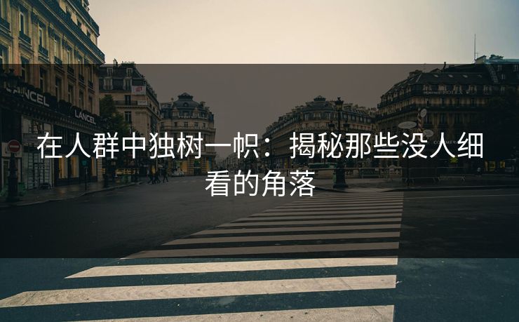 在人群中独树一帜：揭秘那些没人细看的角落